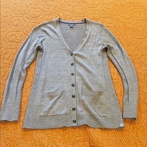 Eddie Bauer Taupe Button Up Cardigan